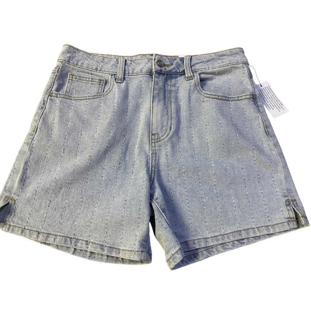 And Now This Size 27 Light Wash Denim Shorts Striation Pattern